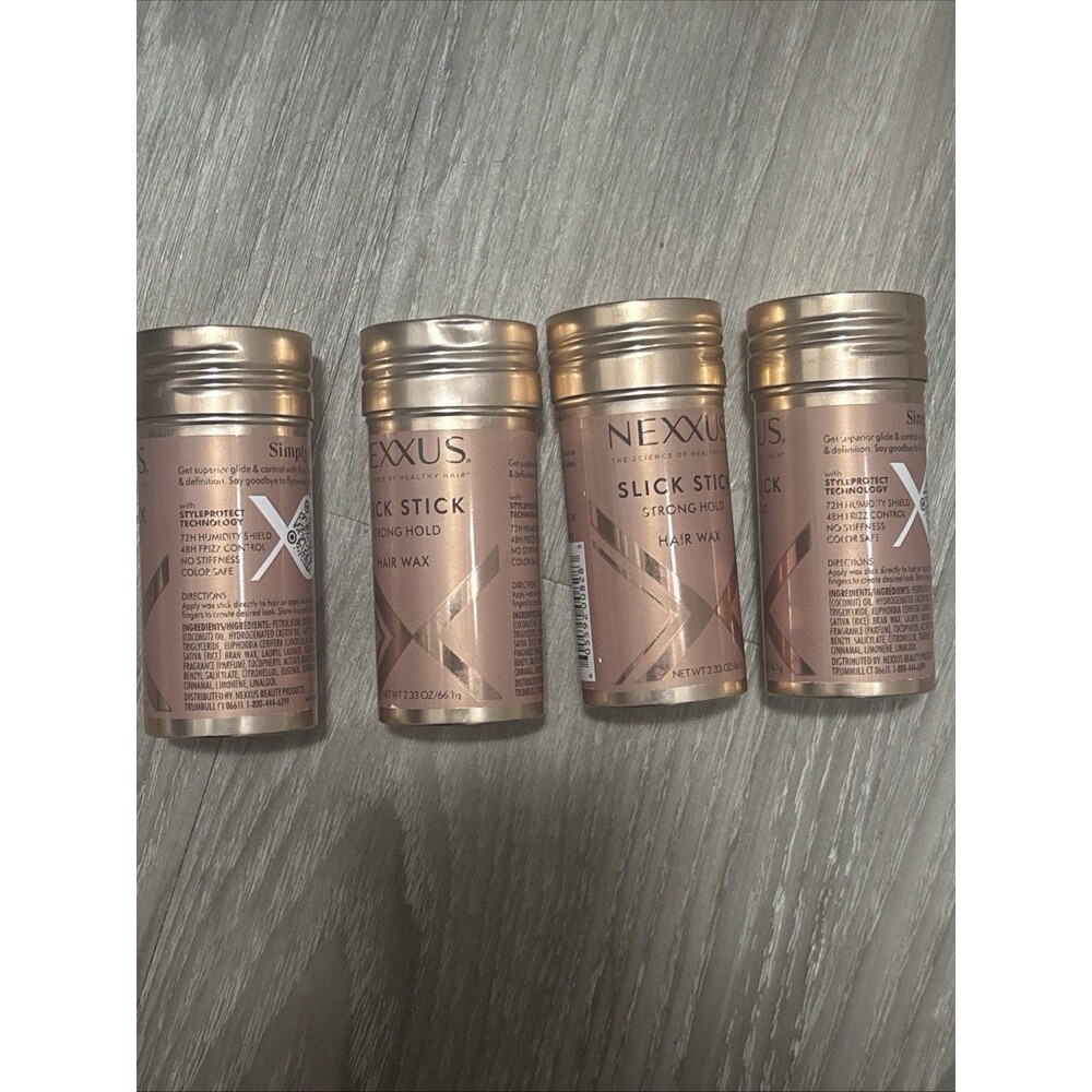 4x Nexxus Slick Stick Strong Hold Hair Styling Wax,2.33 oz